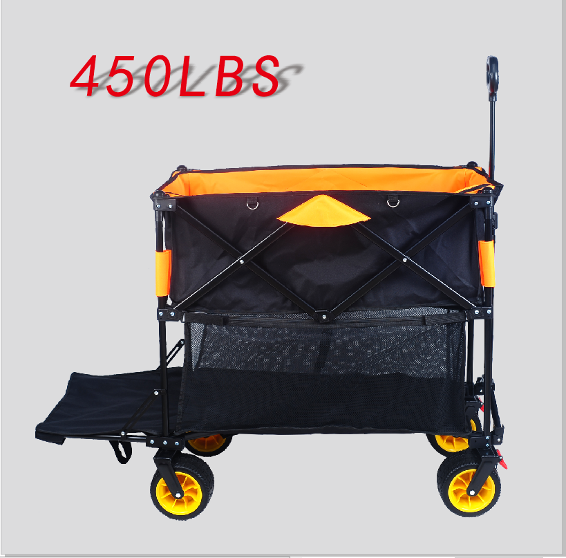 Folding Wagon Cart with All-Terrain Wheels & Extender