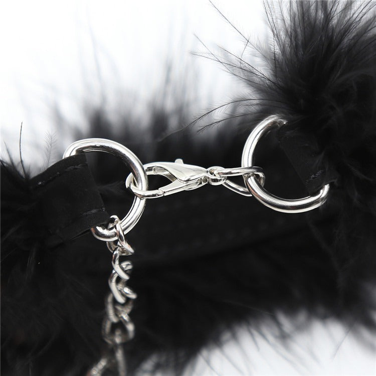 Feather Handcuffs for Playful Costume Restraint Gear