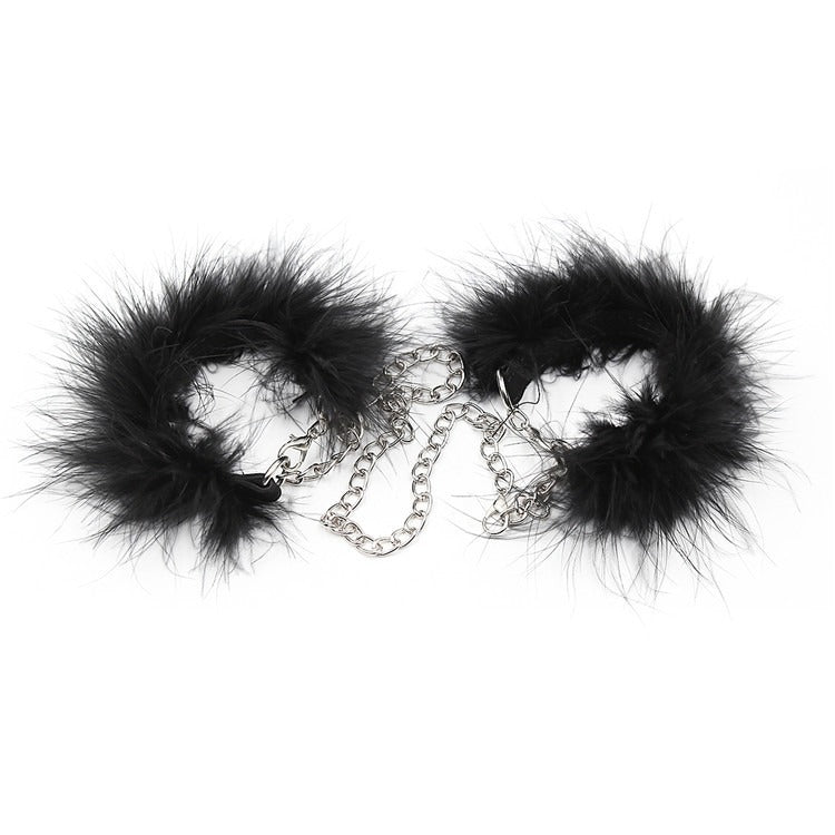 Feather Handcuffs for Playful Costume Restraint Gear