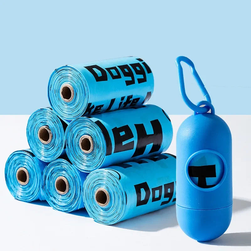 Dog Poop Bags with Dispenser for Easy Walk Cleanup
