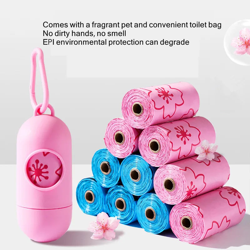 Dog Poop Bags with Dispenser for Easy Walk Cleanup