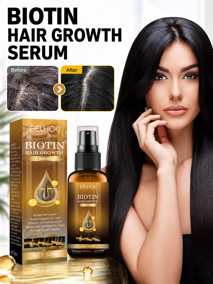Biotin Hair Growth Serum — Stop Hair Loss, Visible Density