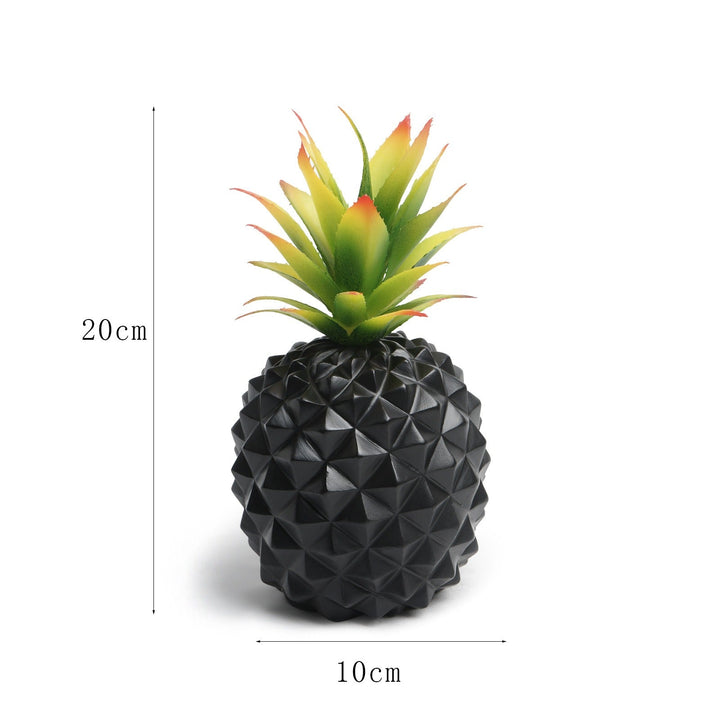 Black Pineapple Plant Decor for Low-Light Office Desks
