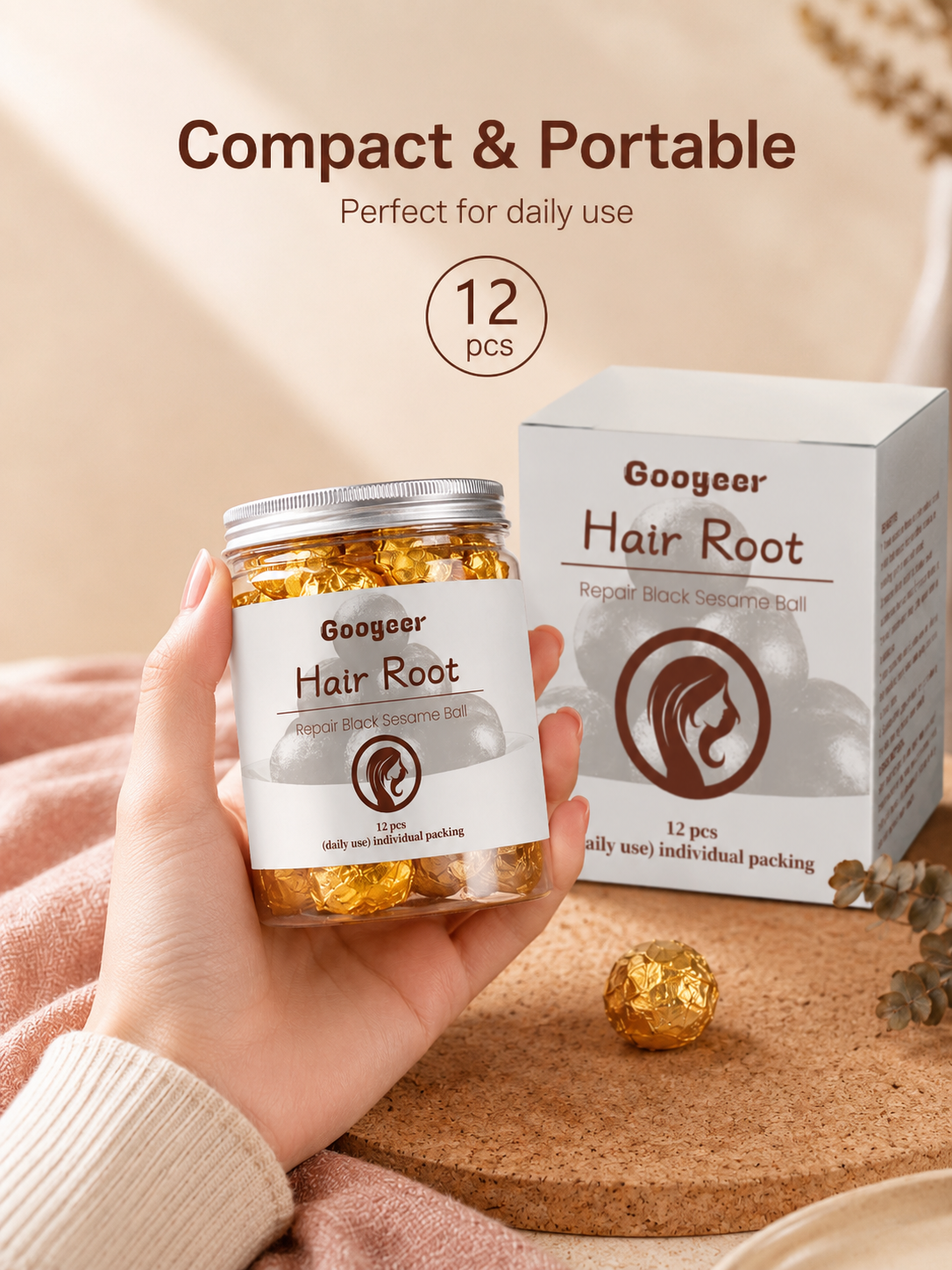 Black Sesame Hair Balls: Repair & Thicken in 12 Days