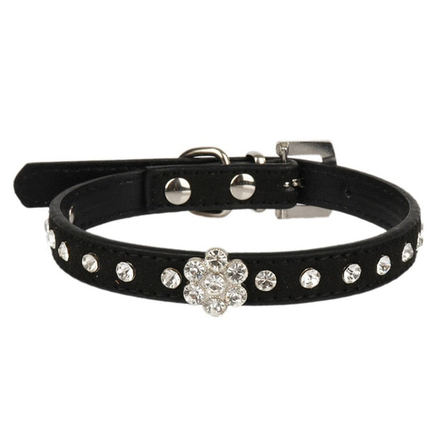 Small Cat Breakaway Collar Set With Rhinestone Style