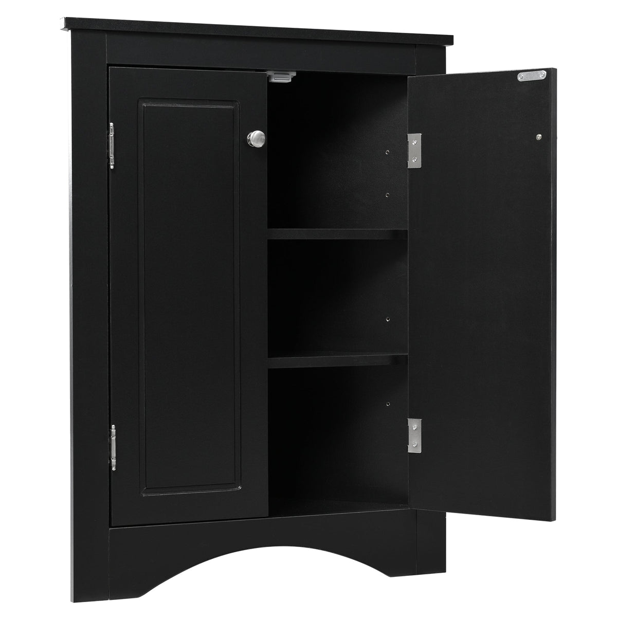 Corner Bathroom Storage Cabinet with Adjustable Shelves