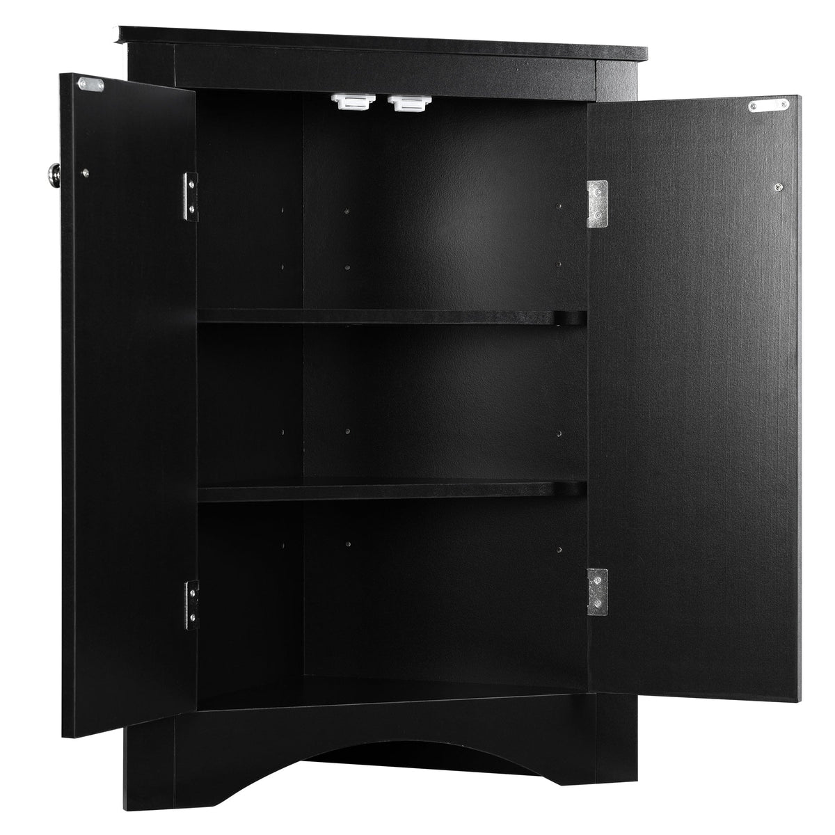 Corner Bathroom Storage Cabinet with Adjustable Shelves