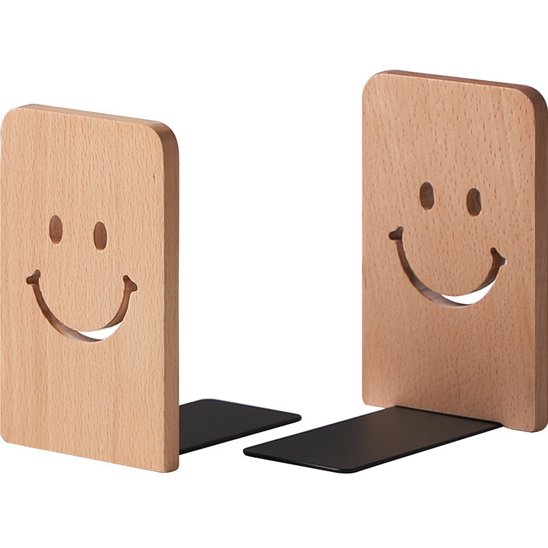Black Walnut Wood Bookend - Solid Wood Bookstand Duo