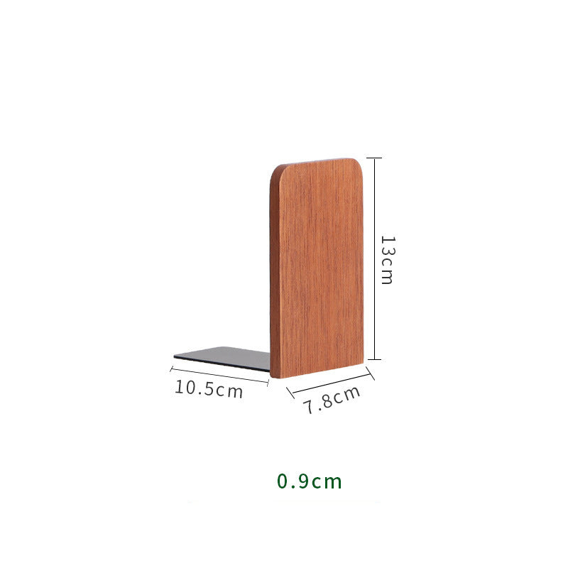 Black Walnut Wood Bookend - Solid Wood Bookstand Duo
