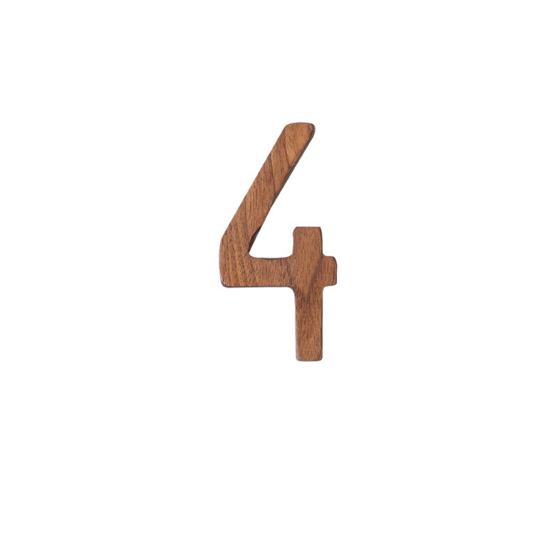 Black Walnut House Numbers – Nordic Style Wood Decor