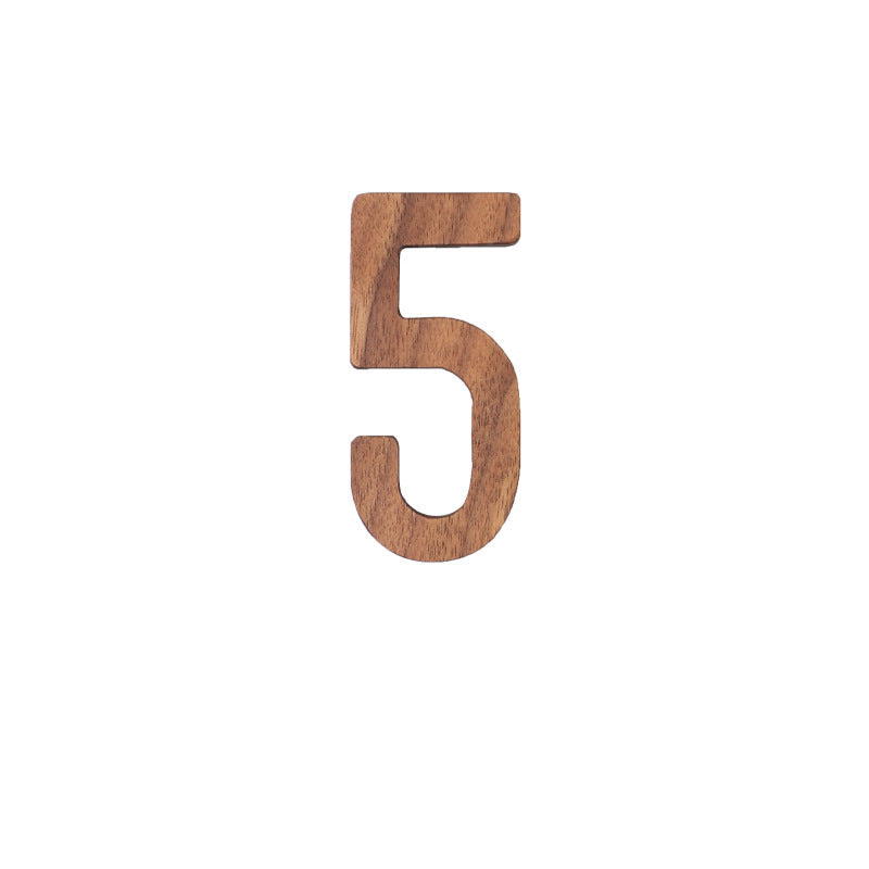 Black Walnut House Numbers – Nordic Style Wood Decor