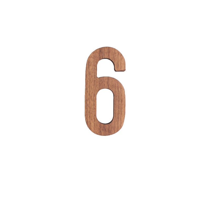 Black Walnut House Numbers – Nordic Style Wood Decor