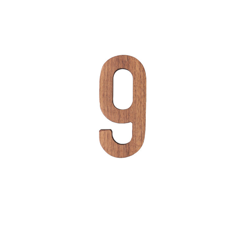 Black Walnut House Numbers – Nordic Style Wood Decor