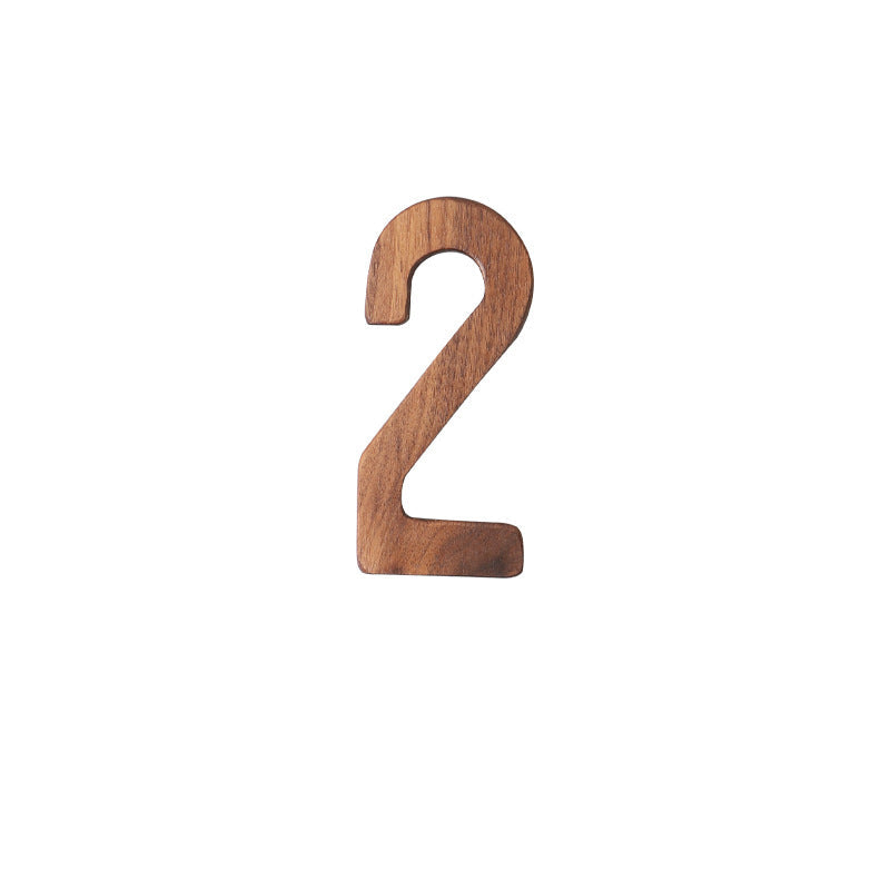 Black Walnut House Numbers – Nordic Style Wood Decor