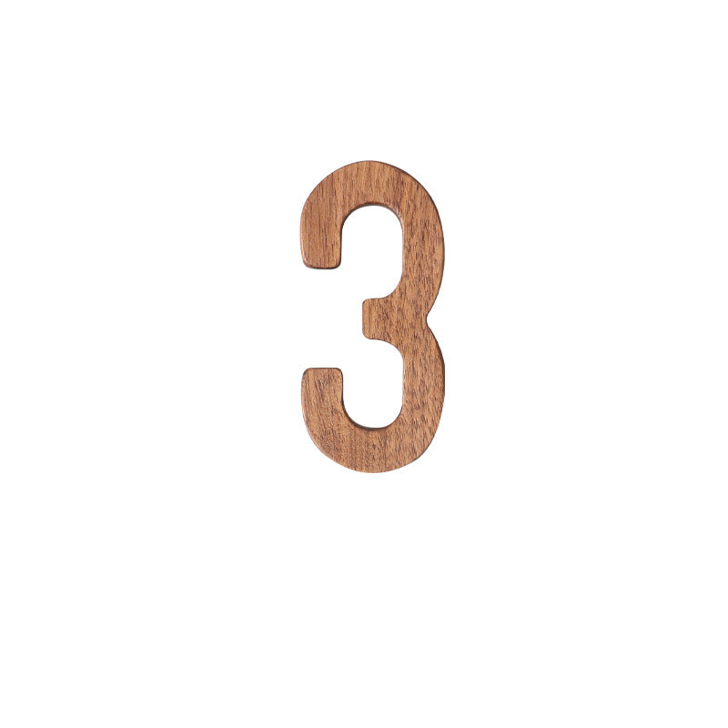 Black Walnut House Numbers – Nordic Style Wood Decor