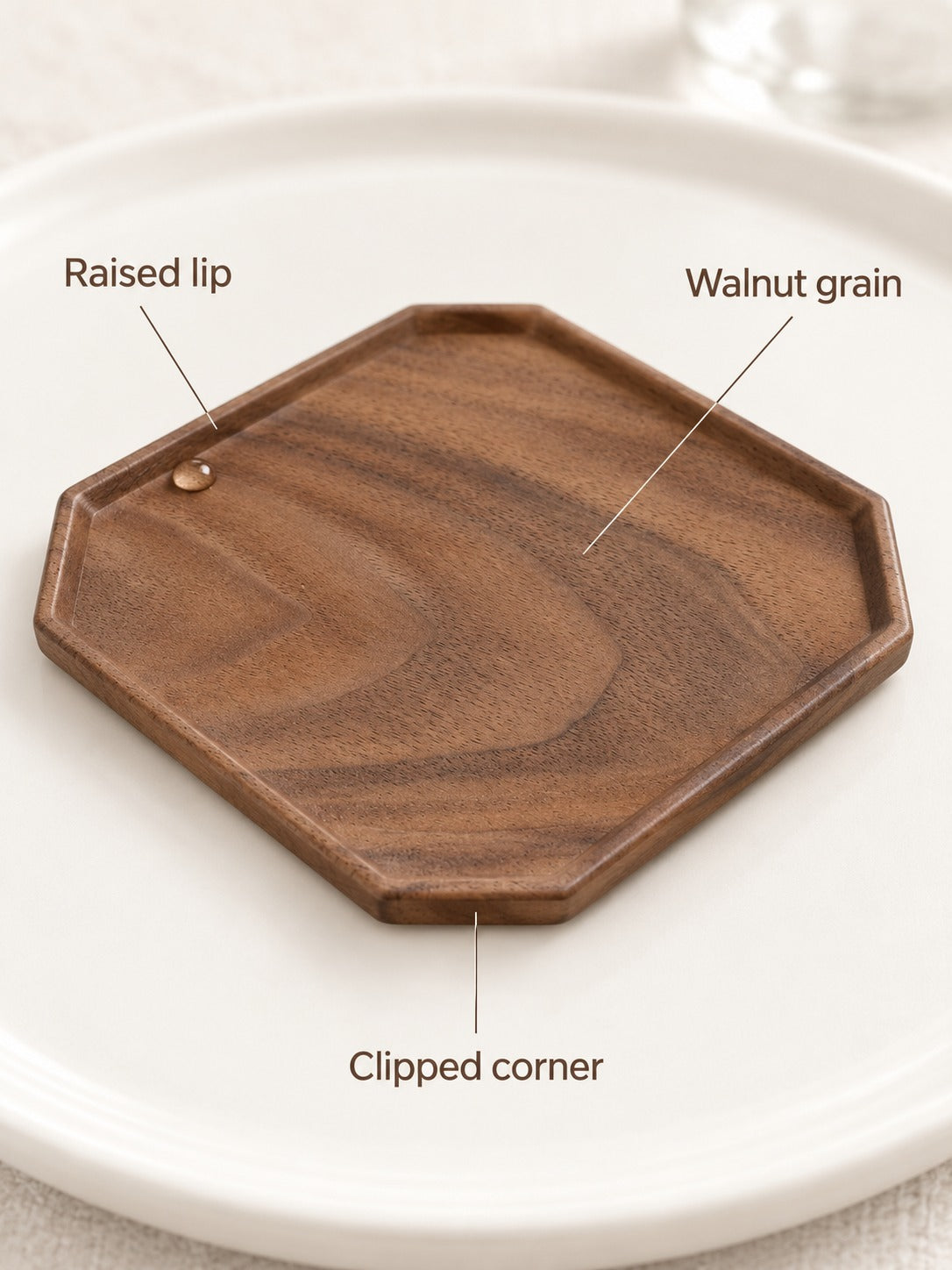 Solid Black Walnut Coaster: Heat & Drip Protection