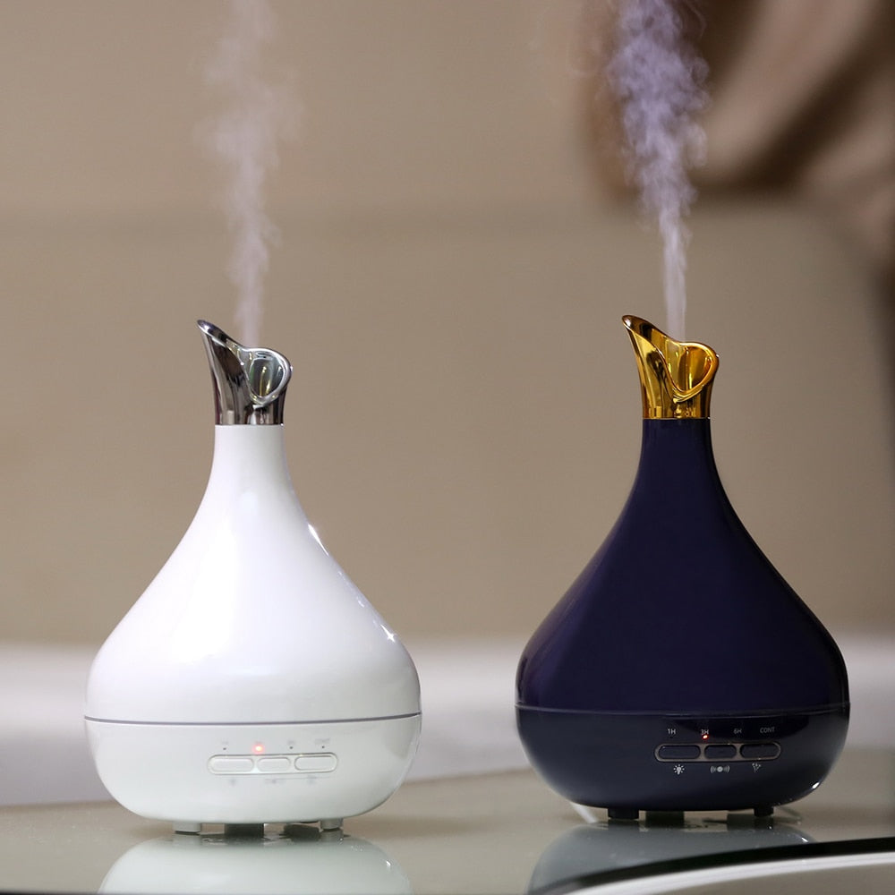 Blue Porcelain-Look Essential Oil Diffuser With Mist