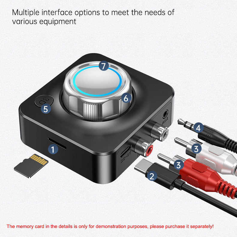 Bluetooth 5.0 Audio Receiver with TF Card MP3 Player