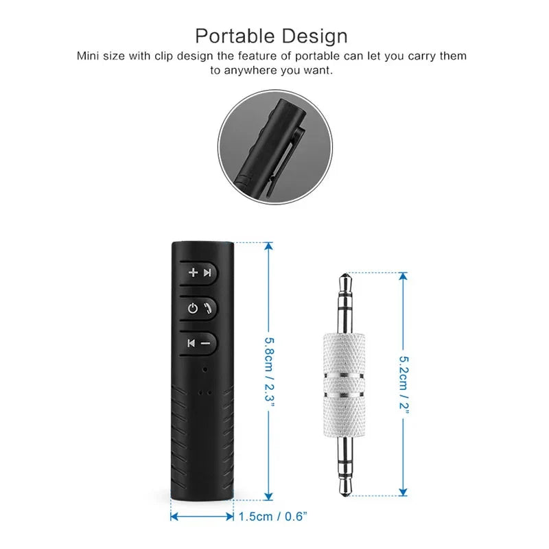 Bluetooth AUX Receiver for Car Stereo and Speakers