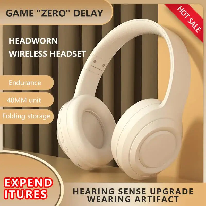 Wireless Over-Ear Headphones with Game Mode & 50H Standby