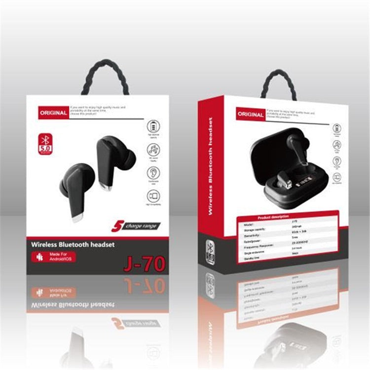 Half-In-Ear Wireless Earbuds with LED Battery Case