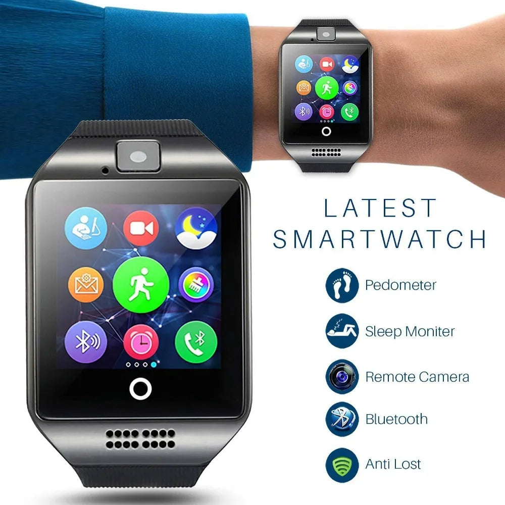 Bluetooth Smart Watch with Camera, Call & Social Alerts