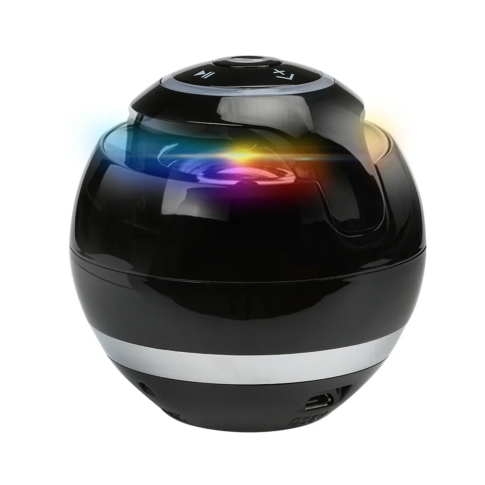 Mini Bluetooth Speaker with LED Ring Light & FM Radio
