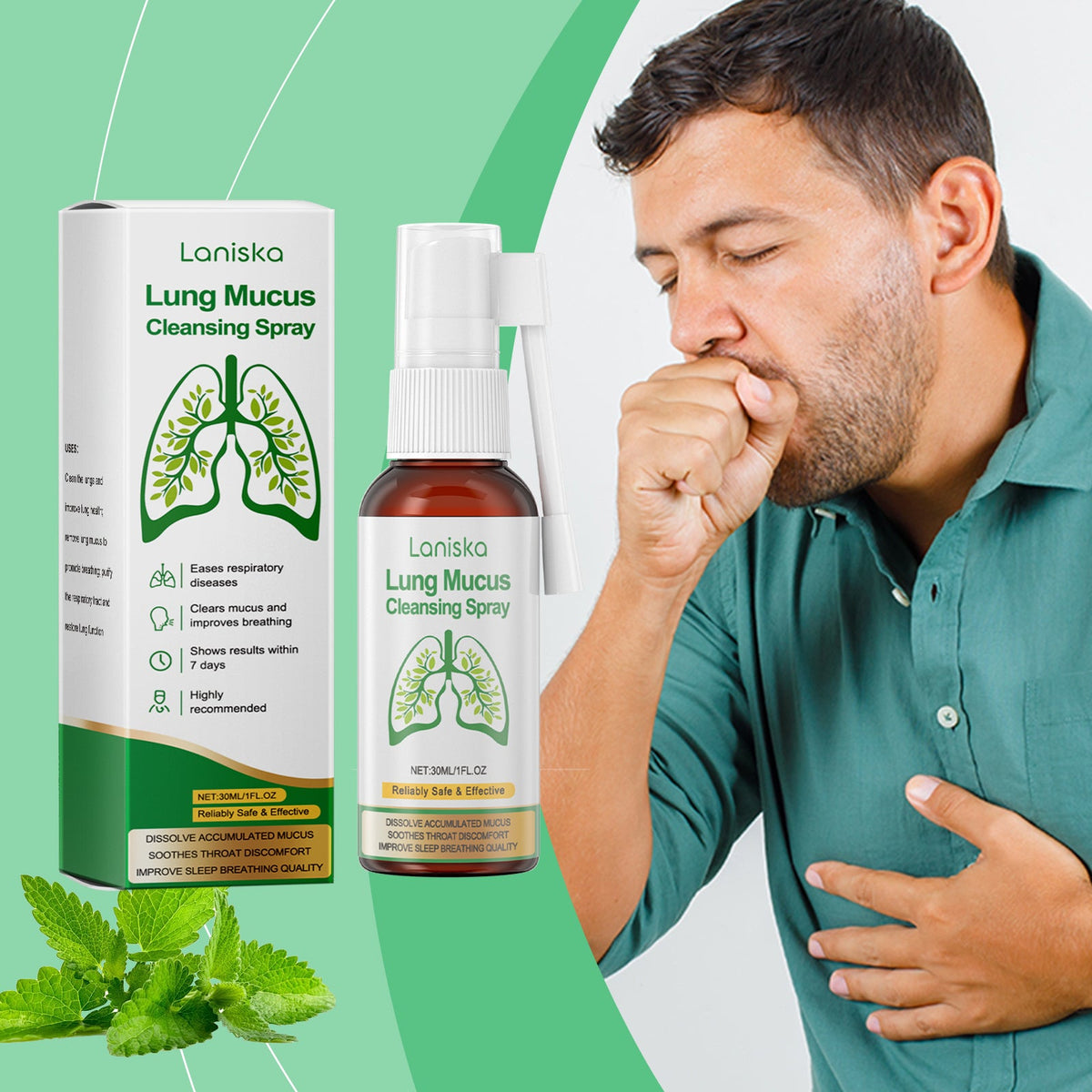 Oral Throat & Mucus Relief Spray for Clear Breathing