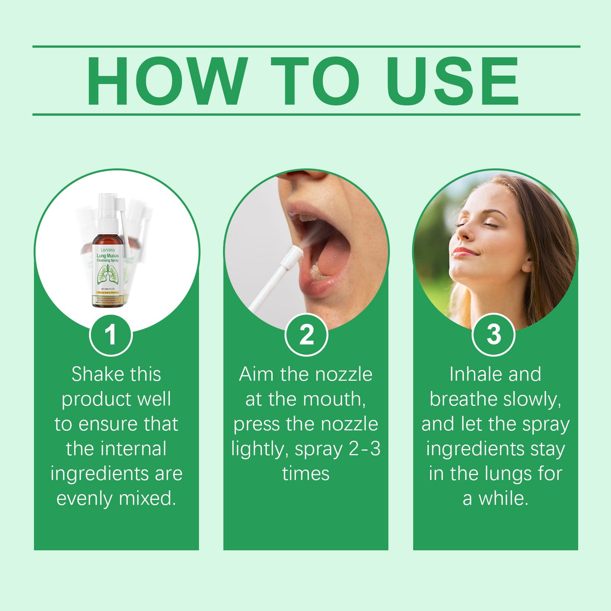 Oral Throat & Mucus Relief Spray for Clear Breathing