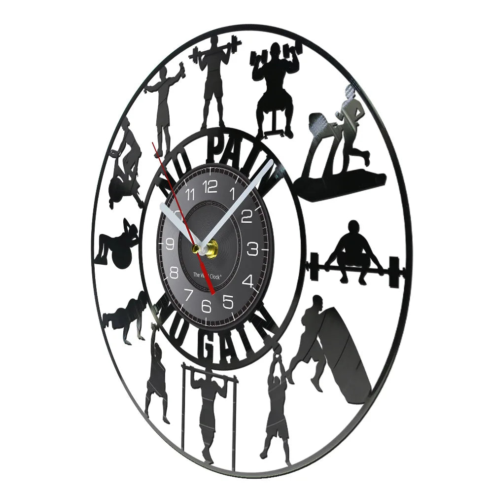 Bodybuilding Wall Clock for Bold Fitness Gym Decor