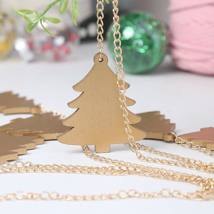 Gold Christmas Tree Garland for Festive Wall Decor