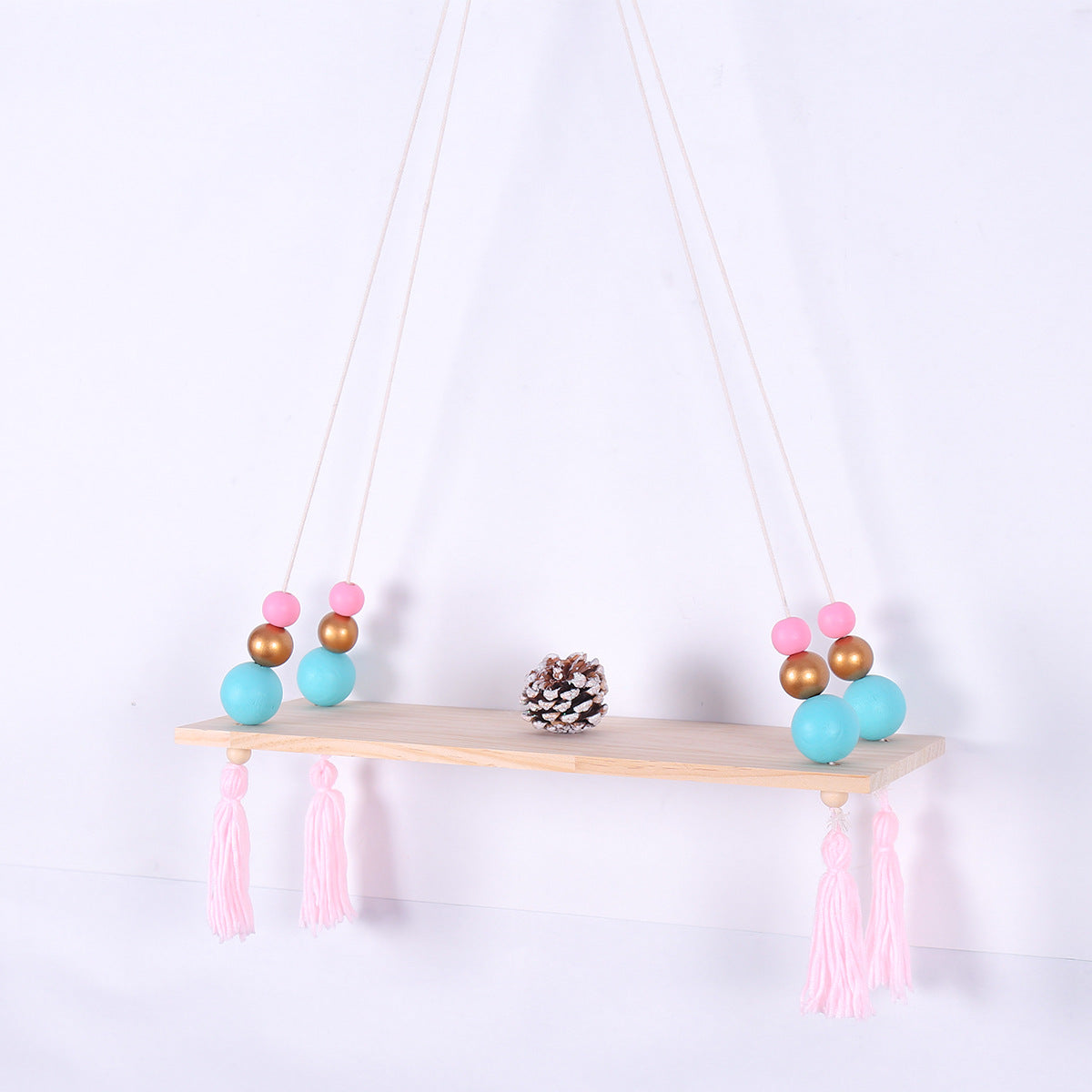 Bohemian Hanging Shelf for Small-Space Wall Display