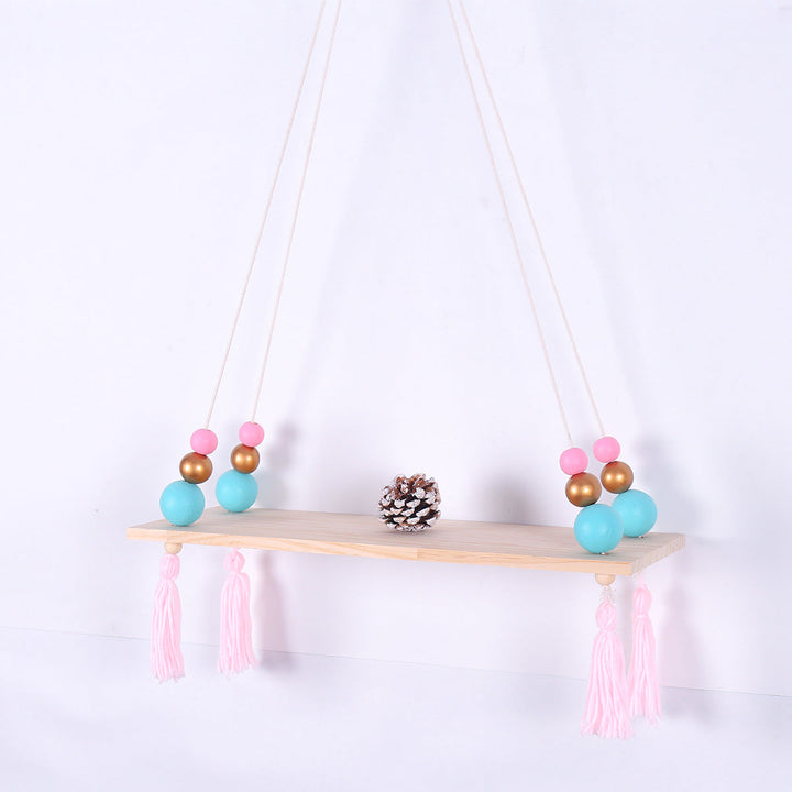 Bohemian Hanging Shelf for Small-Space Wall Display