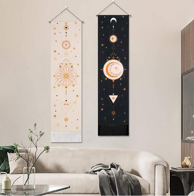 Bohemian Moon Phase Tapestry Wall Decor for Bedrooms