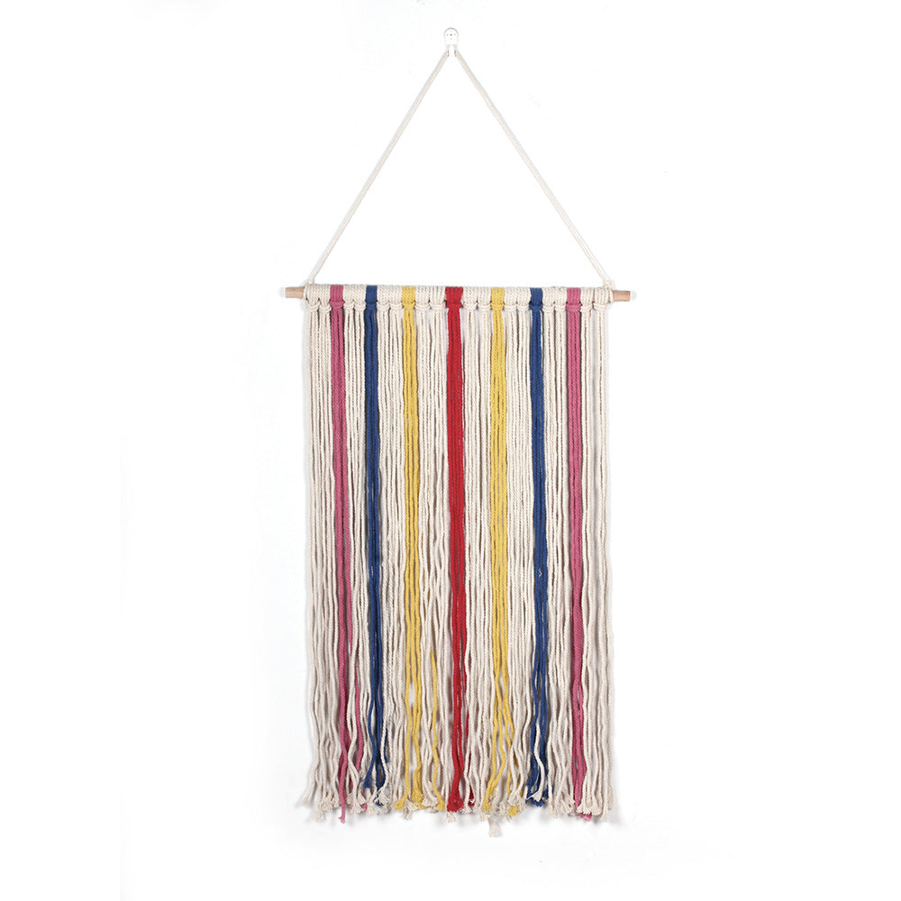 Woven Tapestry Wall Art for Colorful Bohemian Texture