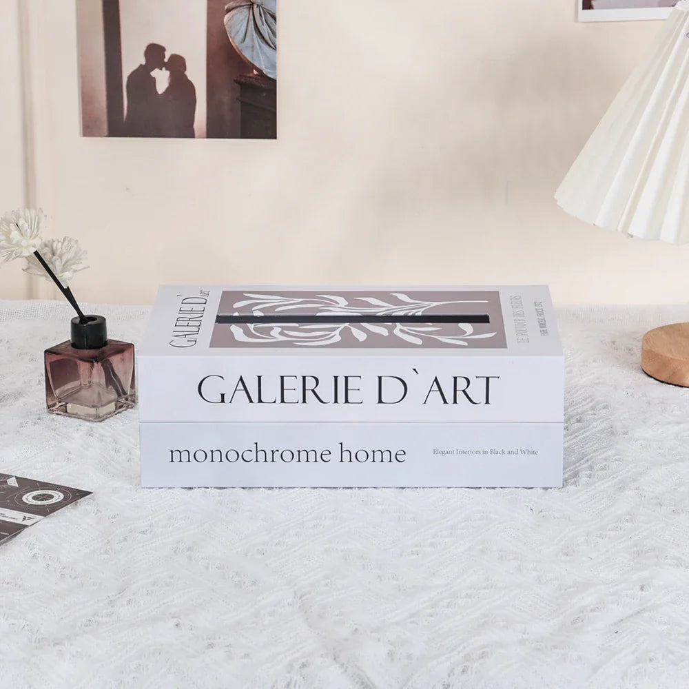 Book Style Tissue Box Cover for Stylish Table Decor