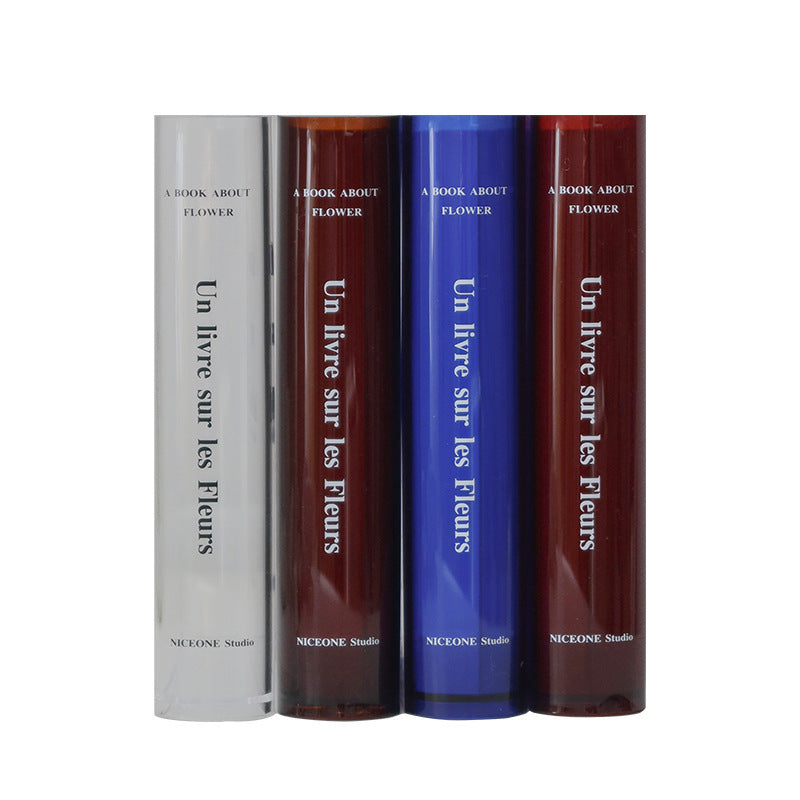 Book-Shaped Acrylic Vase for Artistic Flower Displays