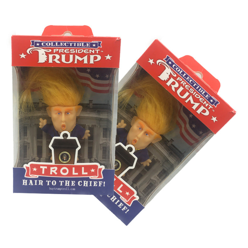 Political Humor Troll Doll with Podium Gift Display