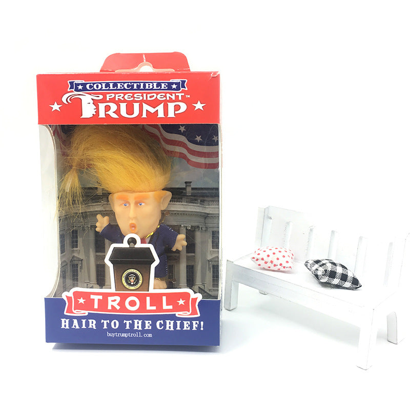 Political Humor Troll Doll with Podium Gift Display