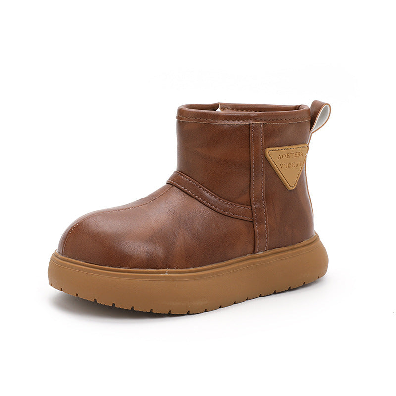 Boys' Winter Boots With Plush Warmth And Grippy Tread