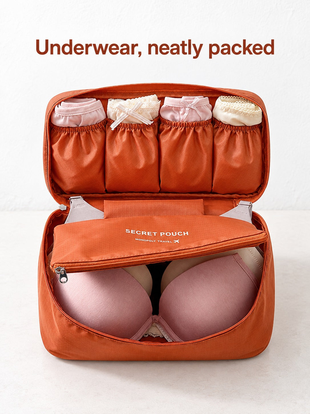 Bra and Underwear Travel Organizer for Suitcases