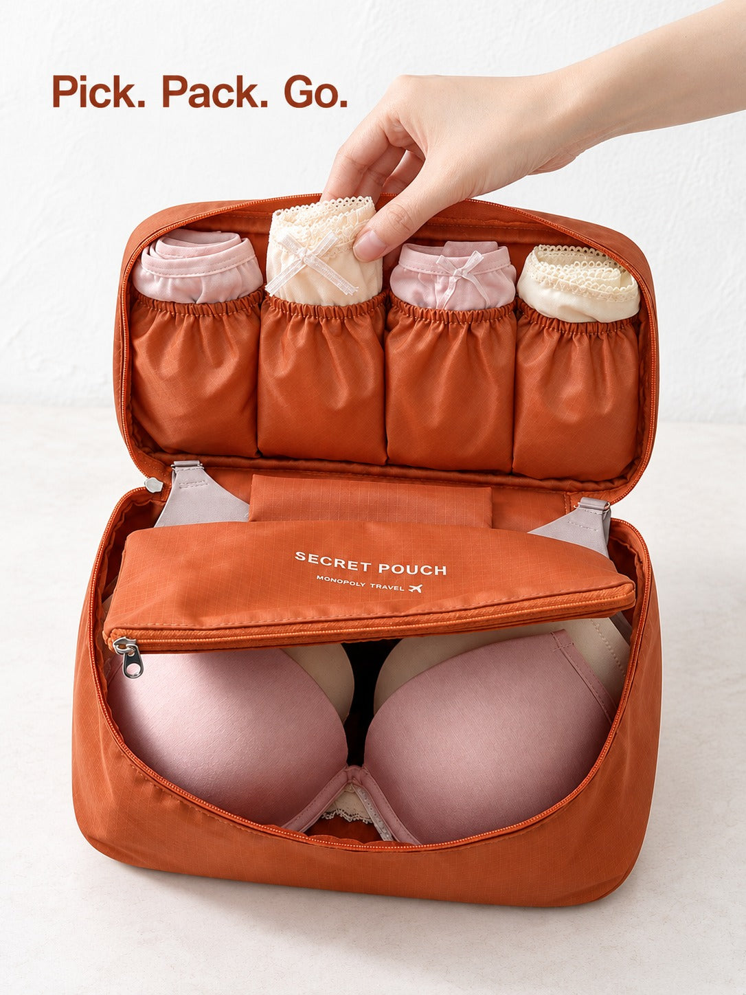 Bra and Underwear Travel Organizer for Suitcases