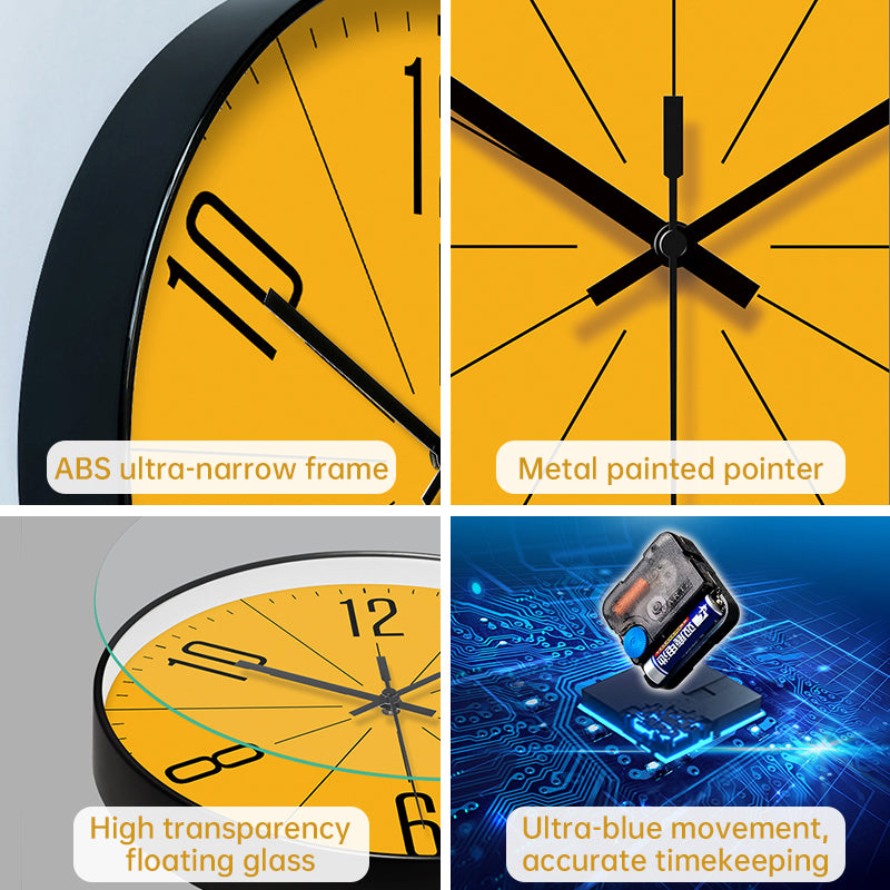 Modern Wall Clock With Silent Quartz Timekeeping Design