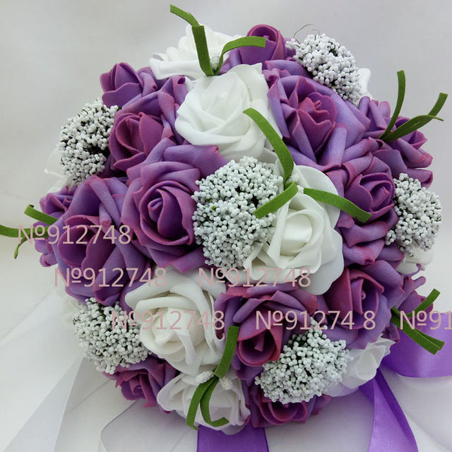 Reusable Foam Rose Bridal Bouquet for Wedding Photos