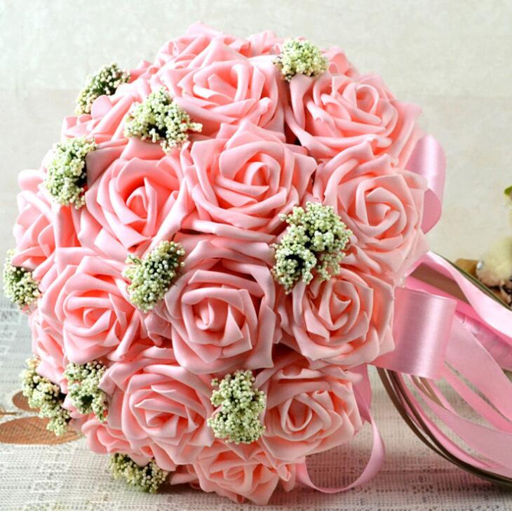 Reusable Foam Rose Bridal Bouquet for Wedding Photos