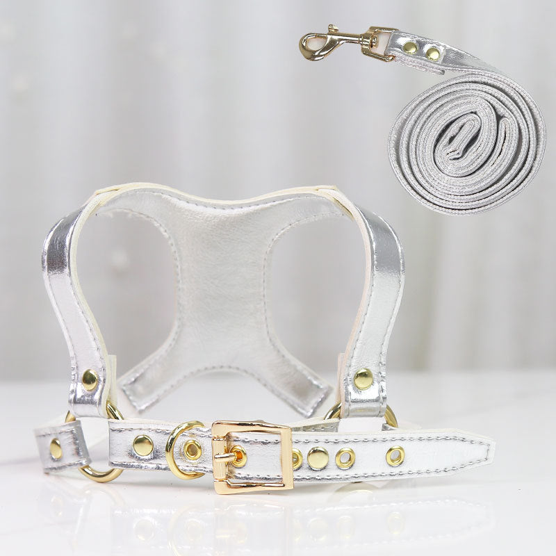 Small Dog Harness and Leash Set for Stylish Walks