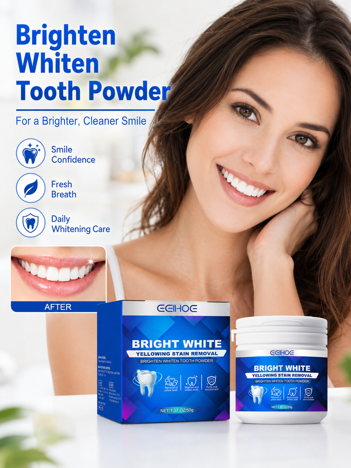 Whitening Tooth Powder - Remove Yellow Stains & Freshen Breath