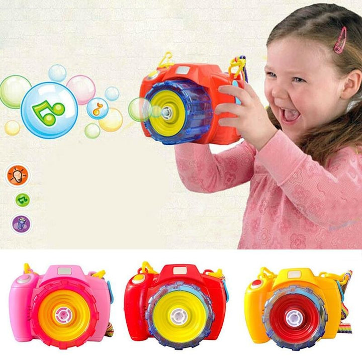 Bubble Camera Toy With LED Lights for Outdoor Kids