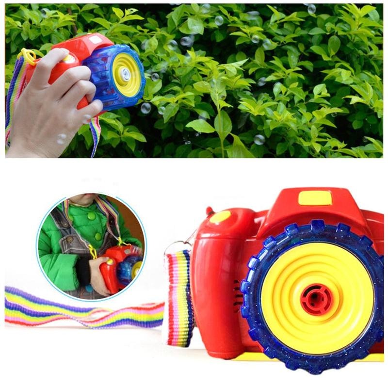 Bubble Camera Toy With LED Lights for Outdoor Kids