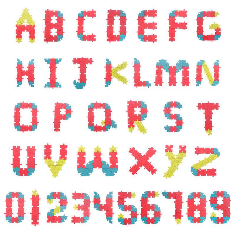 Educational Puzzle Board for Letters, Numbers & Shapes